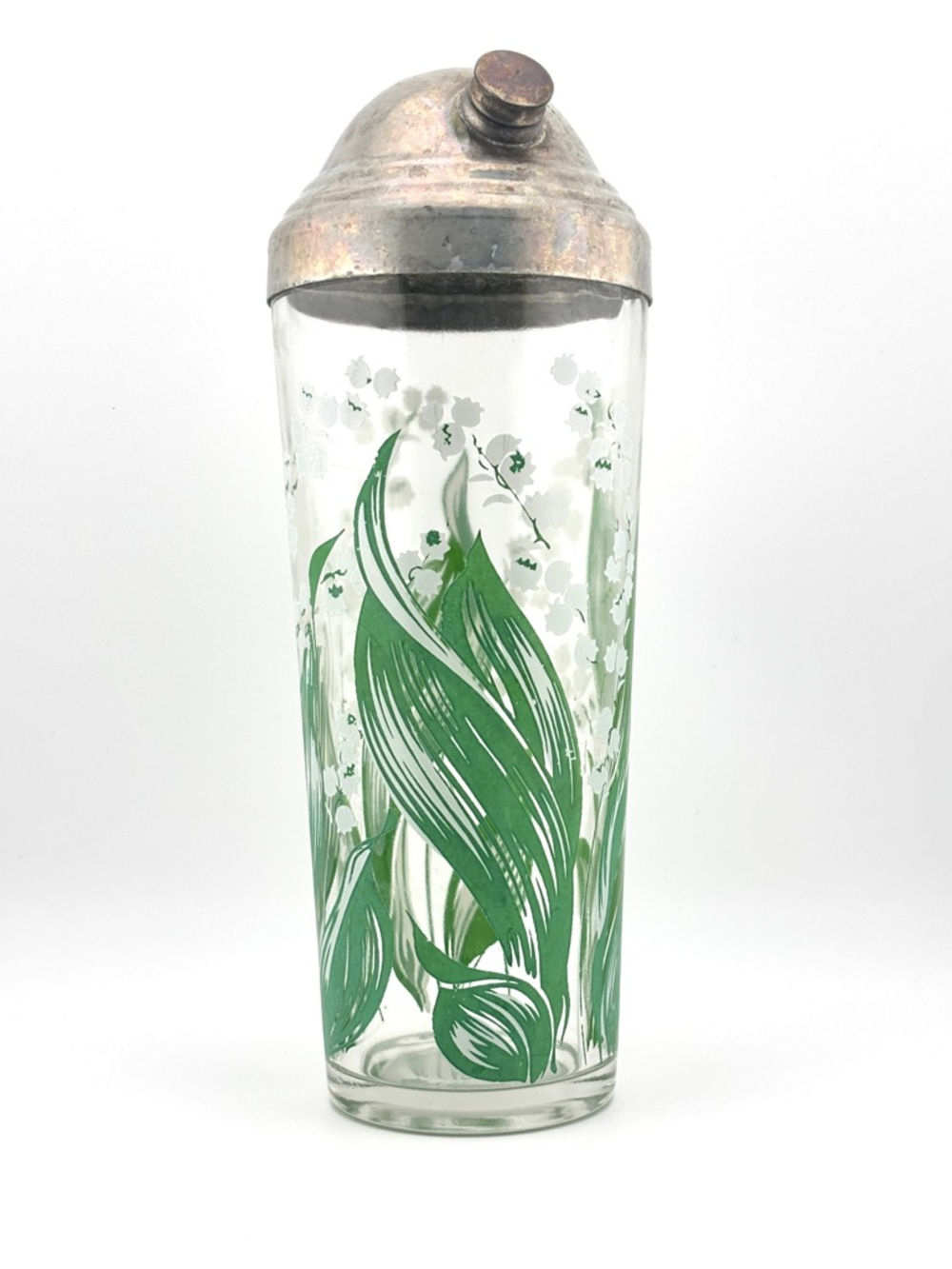 Vintage Hazel Atlas Lily Of The Valley Cocktail Shaker